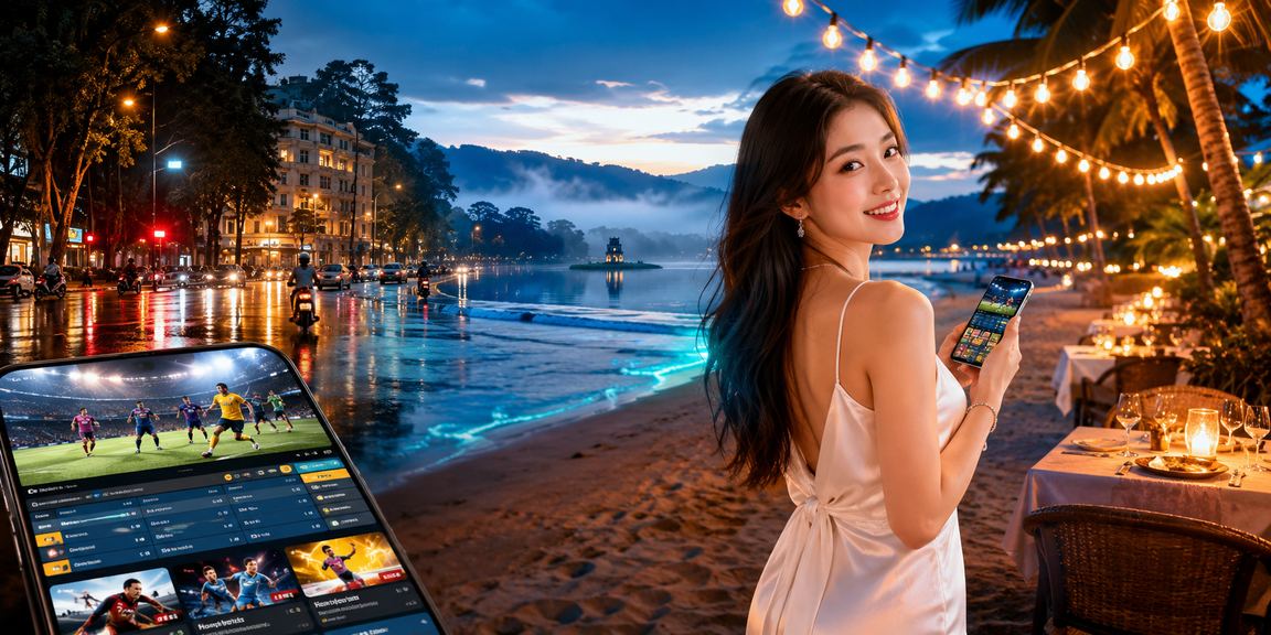 Người dùng Đà Lạt theo dõi tỷ lệ kèo bóng đá trên điện thoại buổi sáng