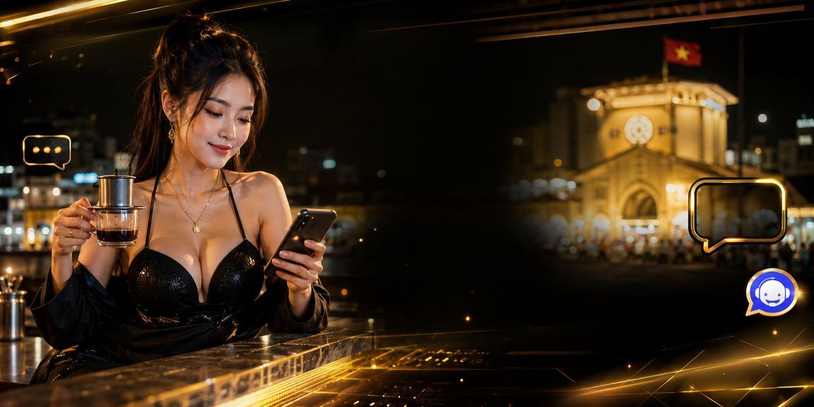 Người dùng tại TP.HCM thưởng thức cà phê và trải nghiệm cá cược thể thao trực tuyến trên điện thoại